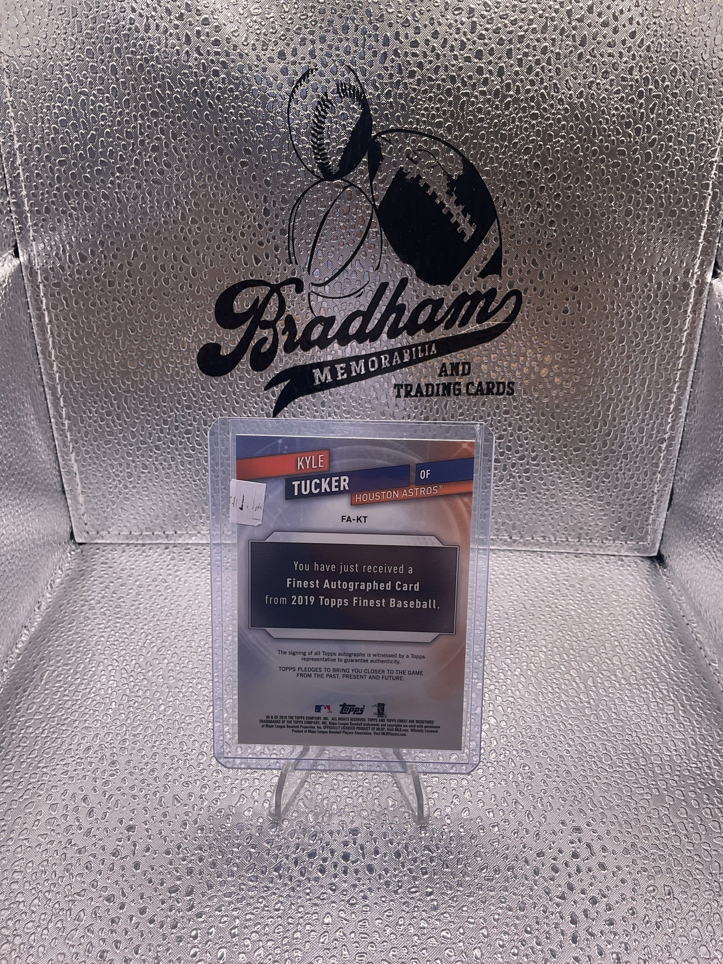 KYLE TUCKER 2019 Topps Finest Rookie Auto Blue Refractor 008/150 Astros #FA-KT