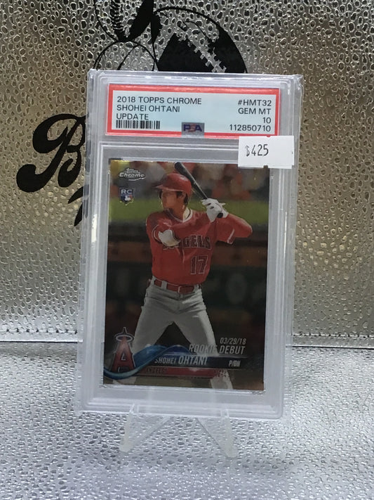 2018 Topps Chrome Shohei Ohtani Update Rc gem mint 10 PSA