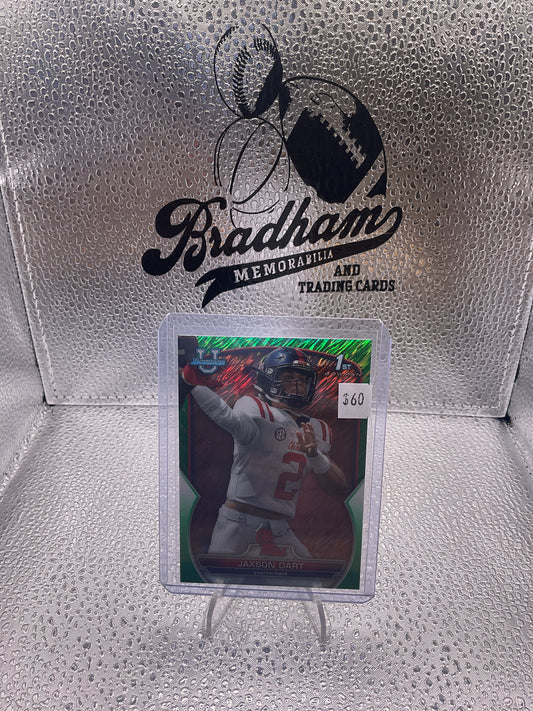 2022 Bowman University Chrome Jaxson Dart #94 Green Shimmer Refractor 74/99 (RC)