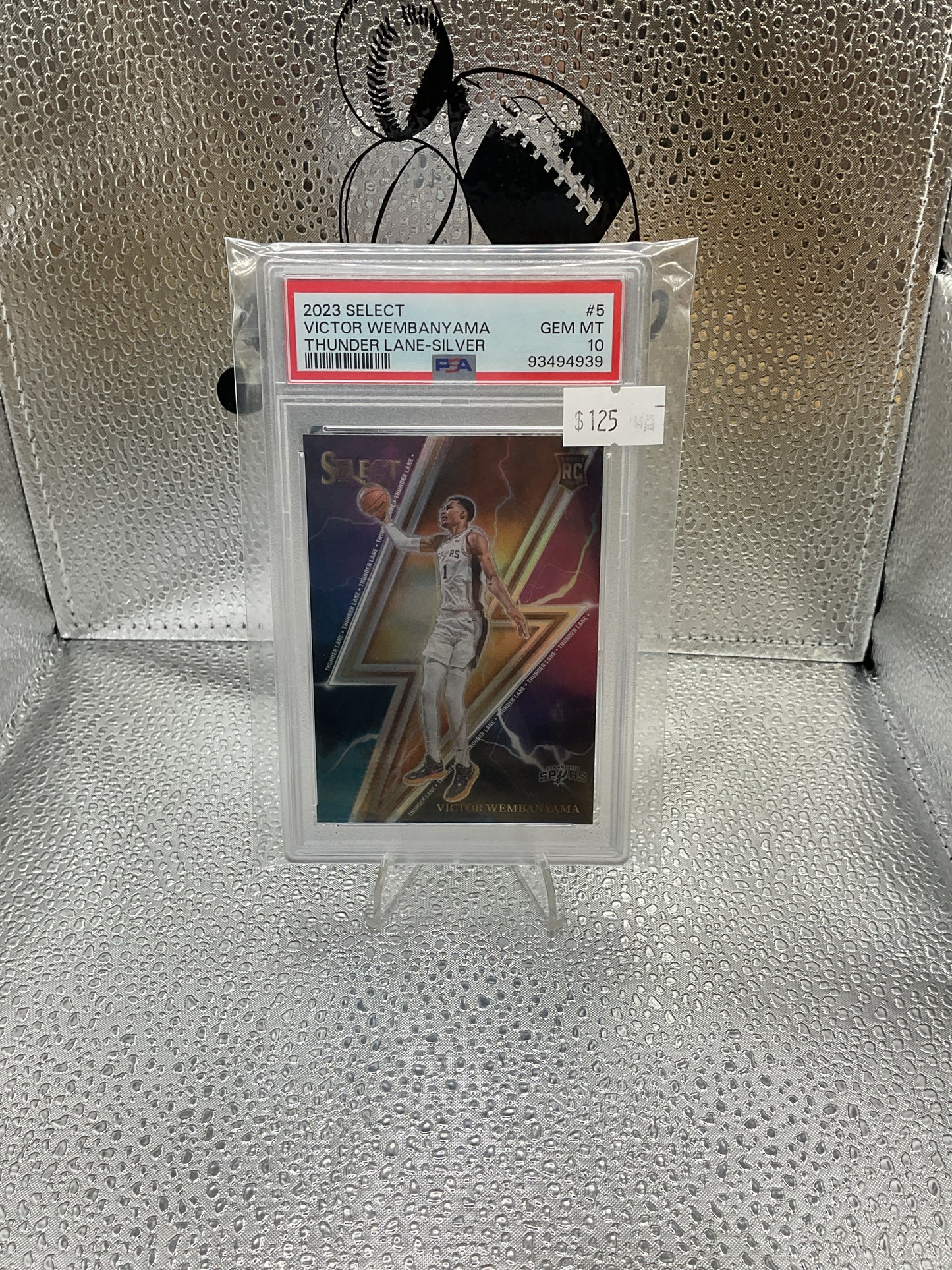 2023-24 Panini Select Thunder Lane Victor Wembanyama #5 Silver Prizm (RC) PSA 10