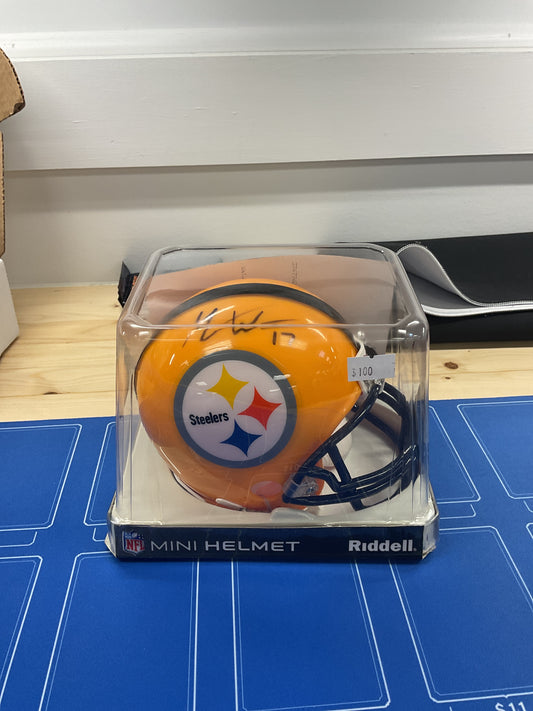 Michael Wallace Signed Mini Helmet With COA