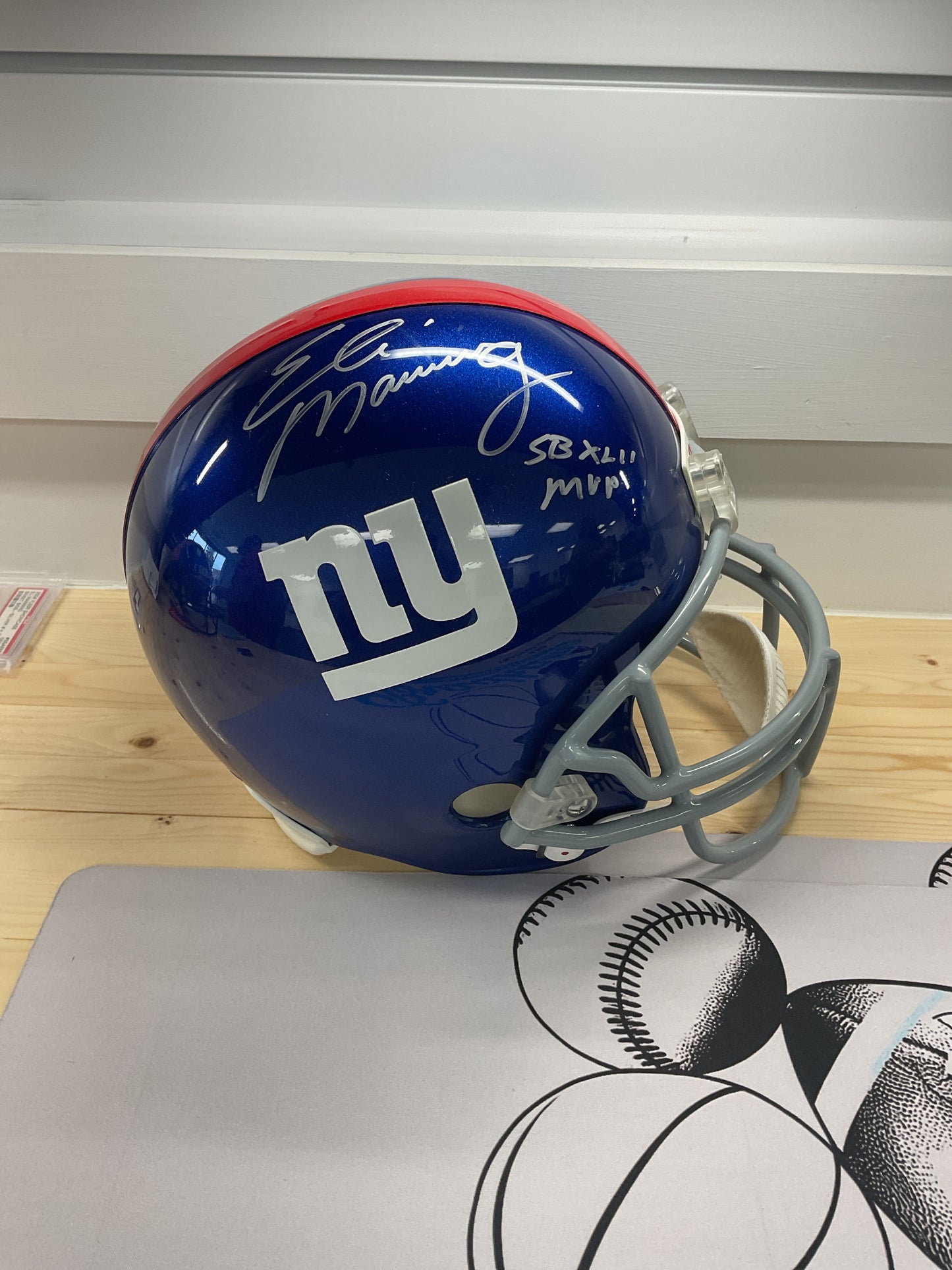 Eli Manning Signed NY Giants Helmet “SB XLII MVP”