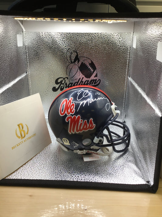 Eli Manning signed Ole Miss Mini Helmet