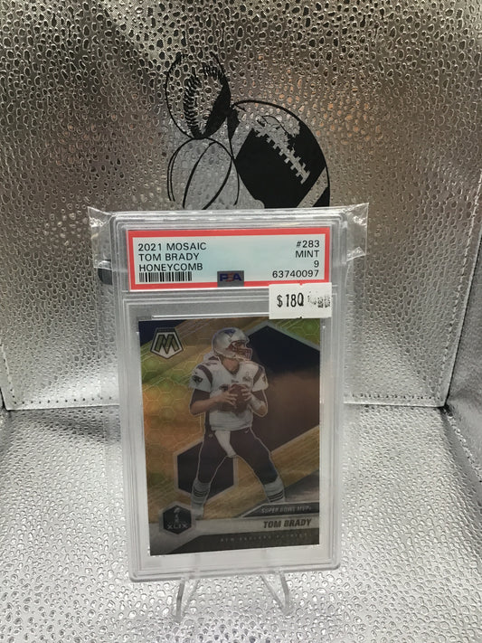 2021 Mosaic Tom Brady #238 Super Bowl MVPs Honeycomb SSP Rare Case Hit Patriots PSA 9