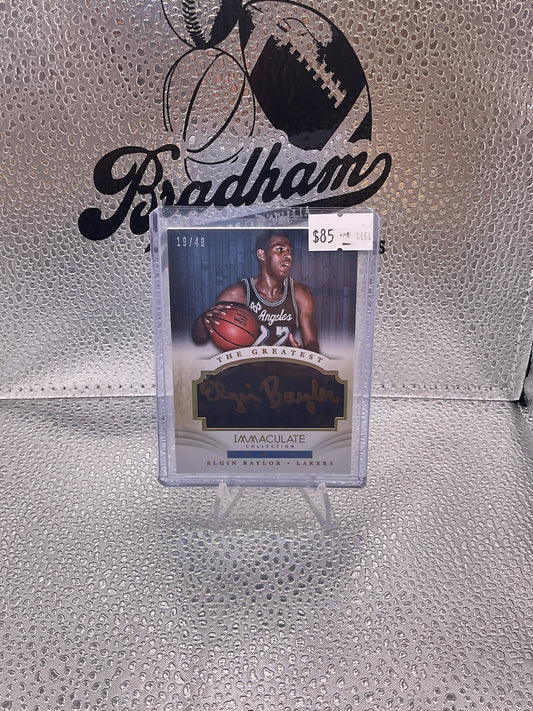 2013-14 Panini Immaculate The Greatest
16/49 Elgin Baylor #28 Auto HOF