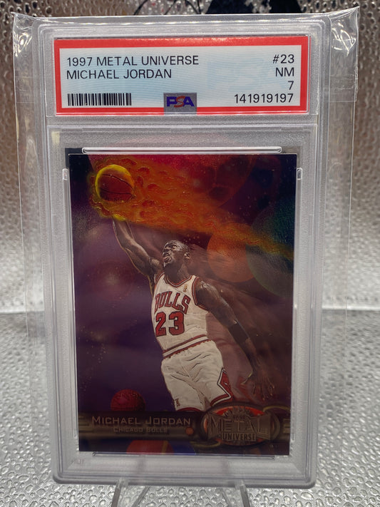 1997 Metal Universe Michael Jordan PSA 7