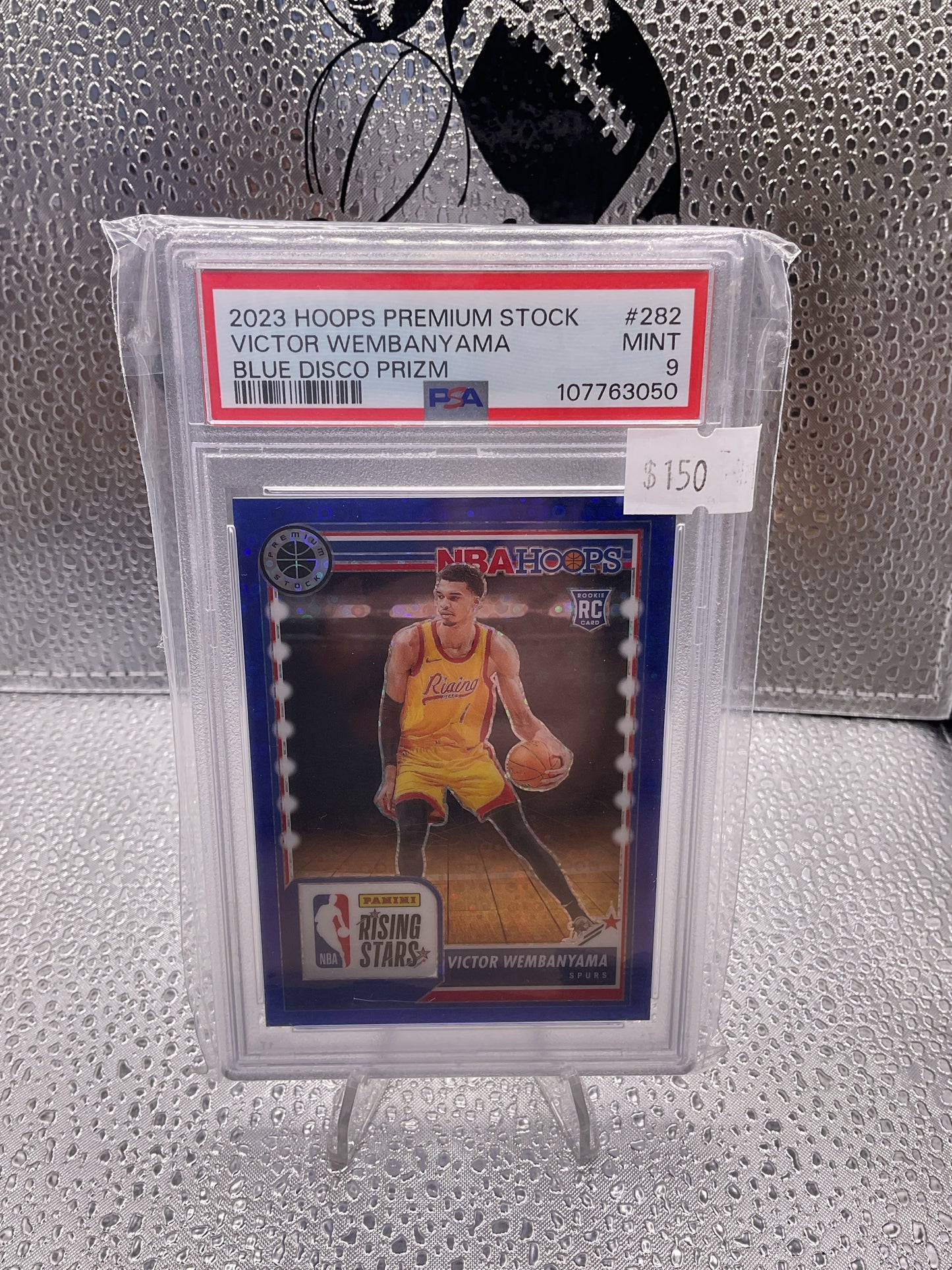 2023 Hoops Premium Stock #282 Victor Wembanyama Rookie Blue Disco /99 RC
PSA 9