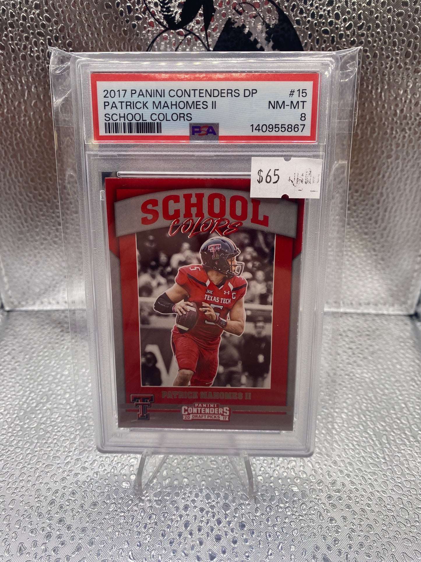 2017 Panini Contenders DP Patrick Mahomes ll School Colors PSA 8