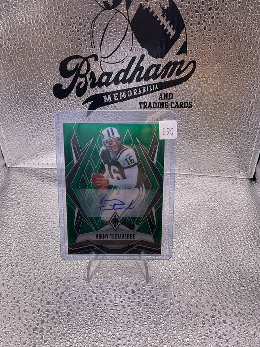 2025 Panini Phoenix Vinny Testaverde Auto Green /25