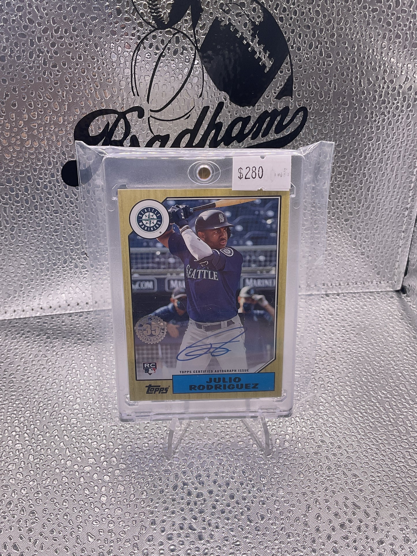 2022 Topps Baseball Julio Rodriguez RC 1987 Auto #87BA-JRO Seattle Mariners