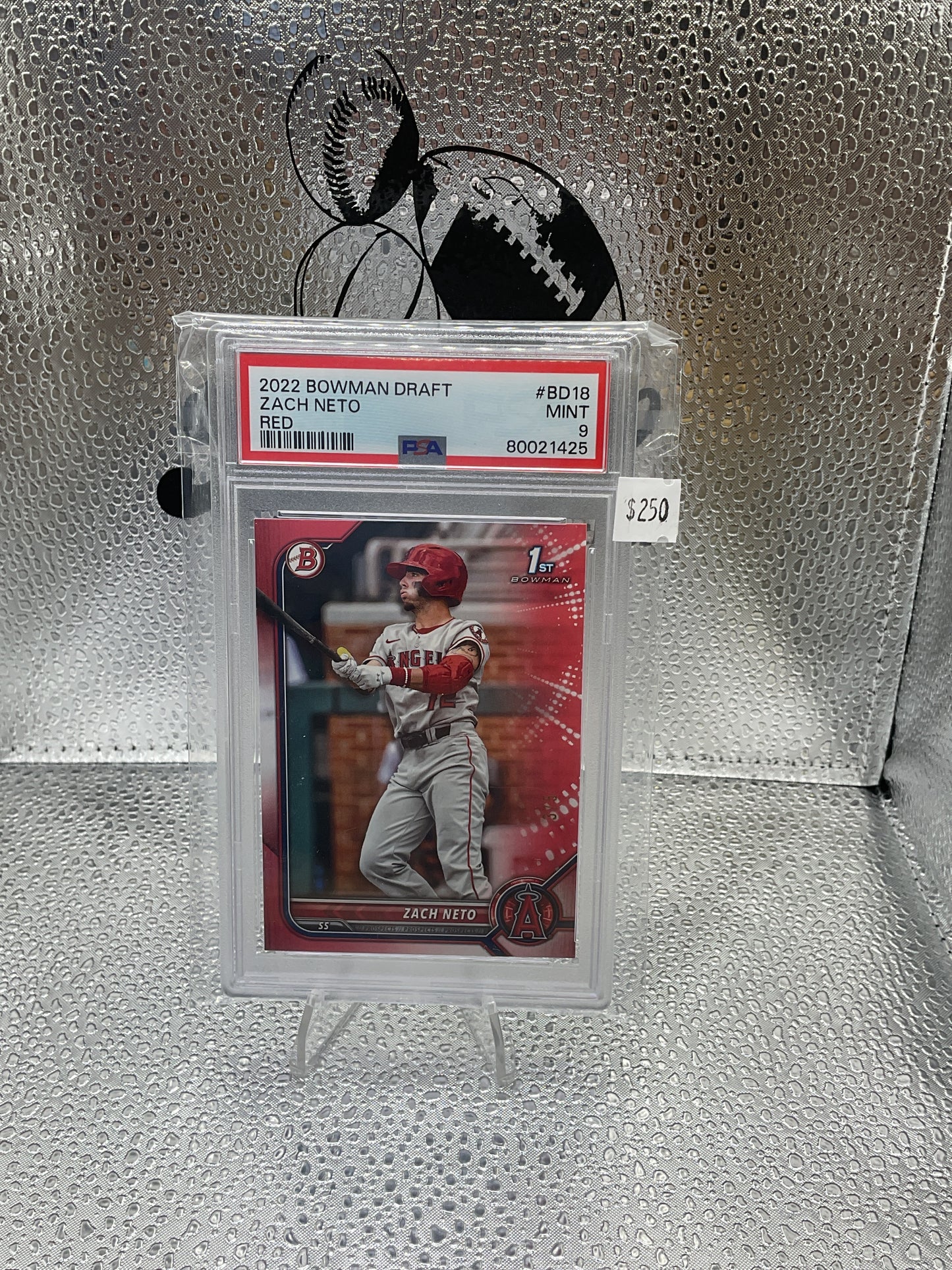 ZACH NETO 2022 1ST BOWMAN DRAFT RED 3/5 LOS ANGELES ANGELS
#BD-18 PSA 9