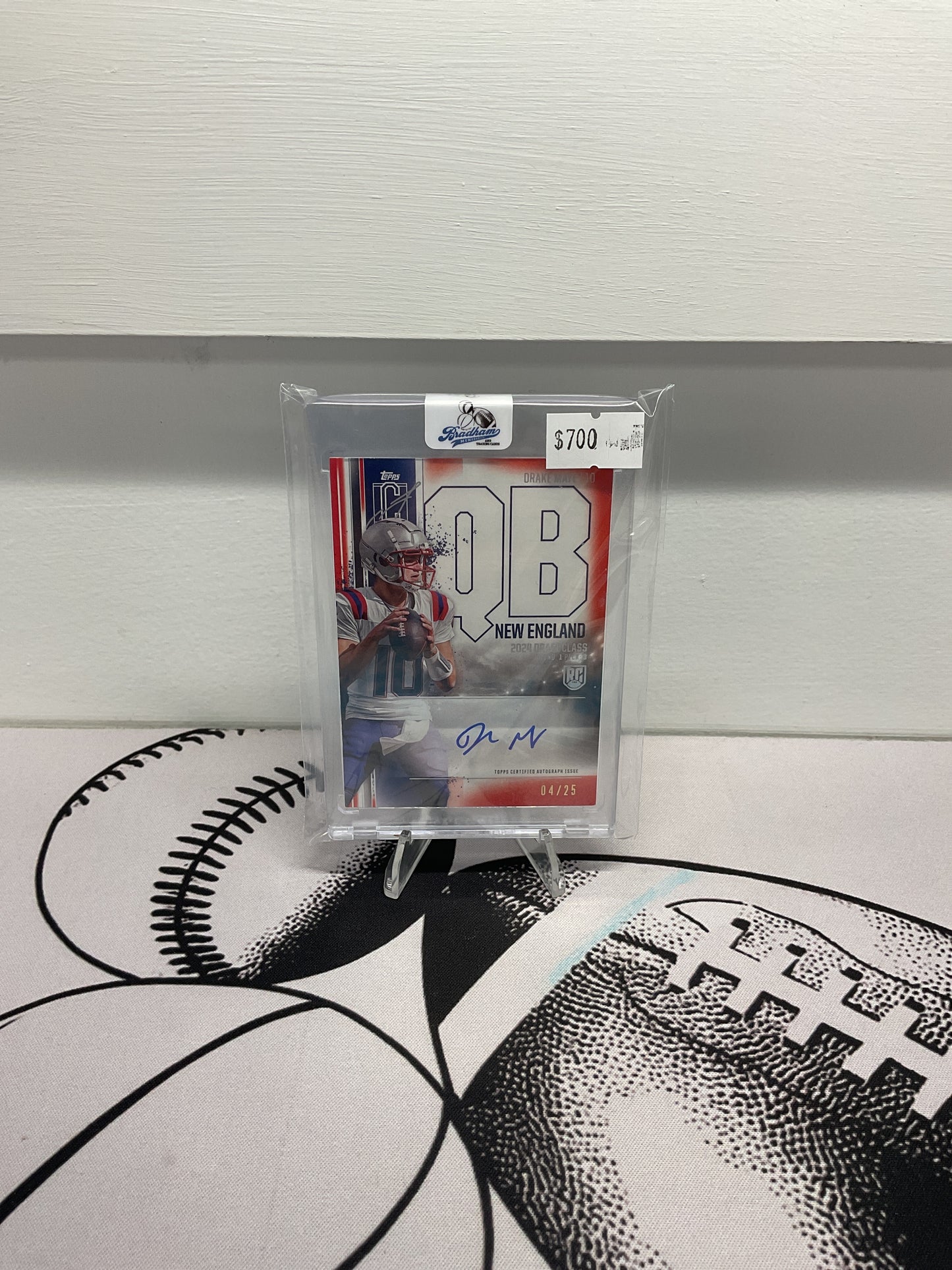 2024 Drake Maye - Topps Signature Class Red Variation Auto 4/25 RCA-DM RC