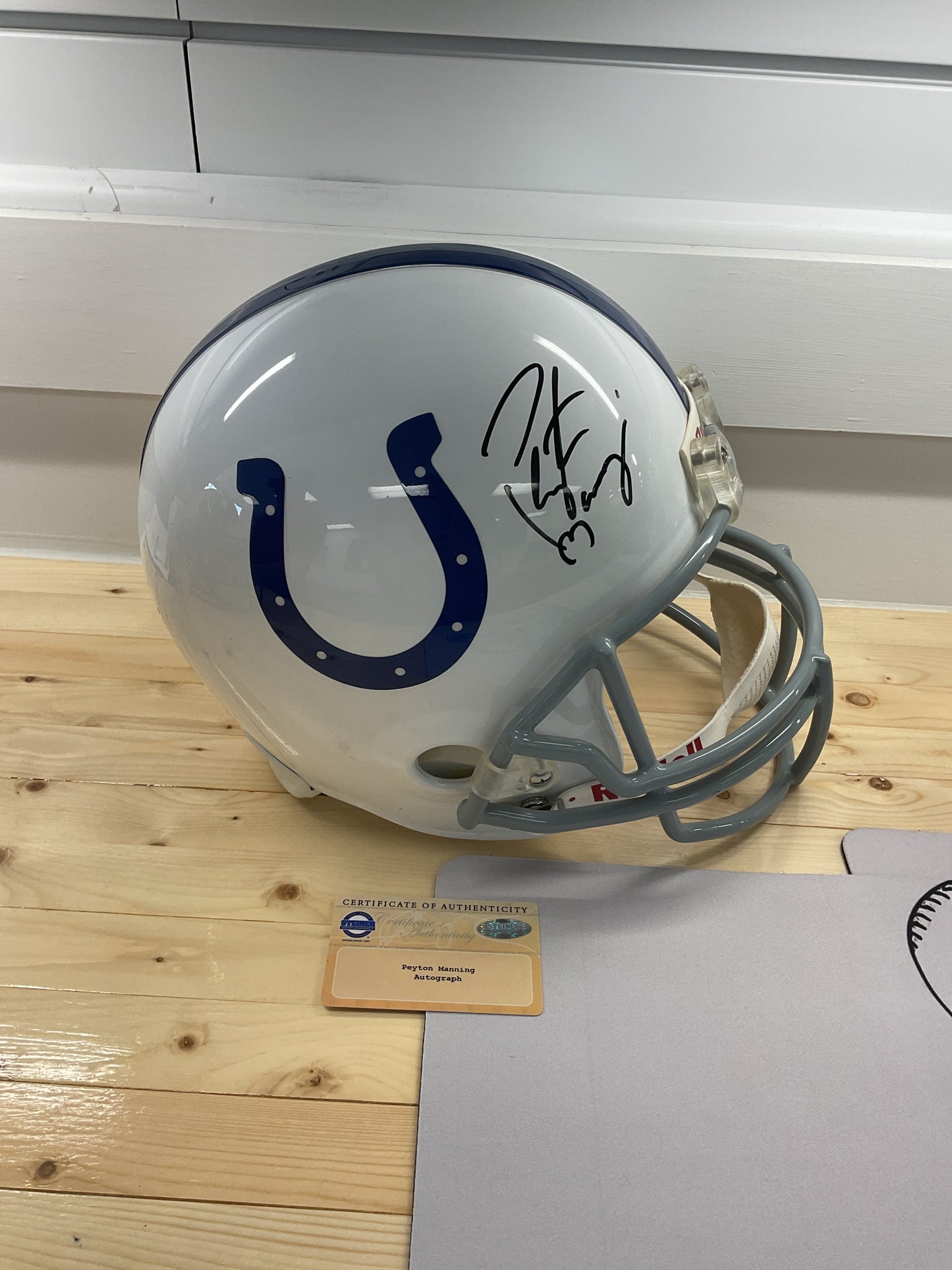 Peyton Manning Signed Colts Helmet with COA