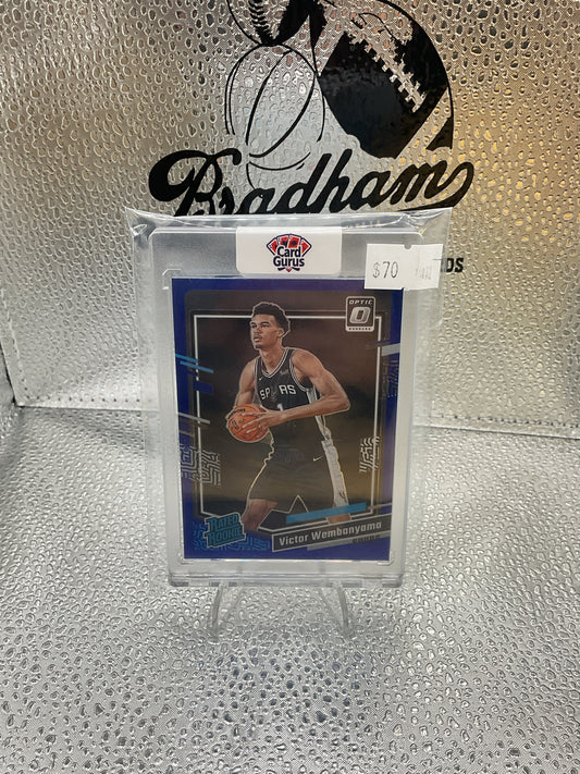 2023-24 Panini Donruss Optic #225 Victor Wembanyama Blue Velocity Prizm RC Spurs