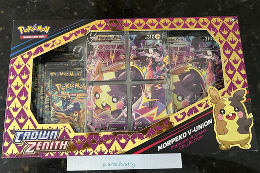 Pokémon TCG Morpeko Crown Zenith V-UNION Premium Playmat Collection Box