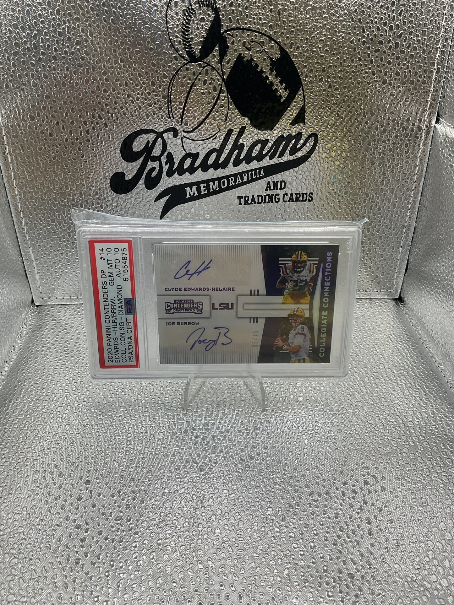 Joe Burrow/ Clyde Edwards-Helaire Dual Auto /15 PSA 10 Auto 10 #14