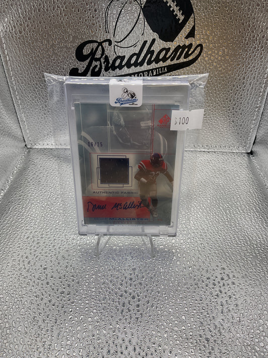 Deuce McAllister /25 Patch Auto