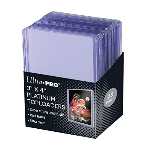 Ultra Pro 3 X 4 Ultra Clear Platinum Toploader 25ct for Pokemon MTG Baseball Basketball Football and Other Trading Deck Cards or Board Games Card