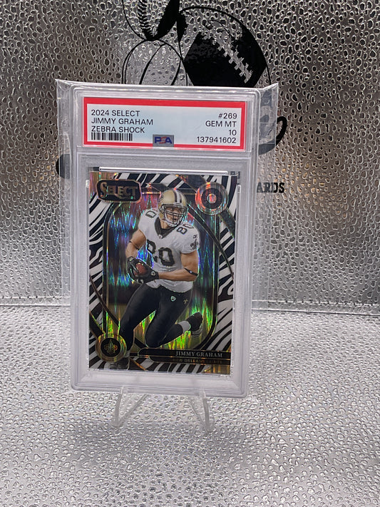 Jimmy Graham PSA 10 Zebra Shock 2024 Select