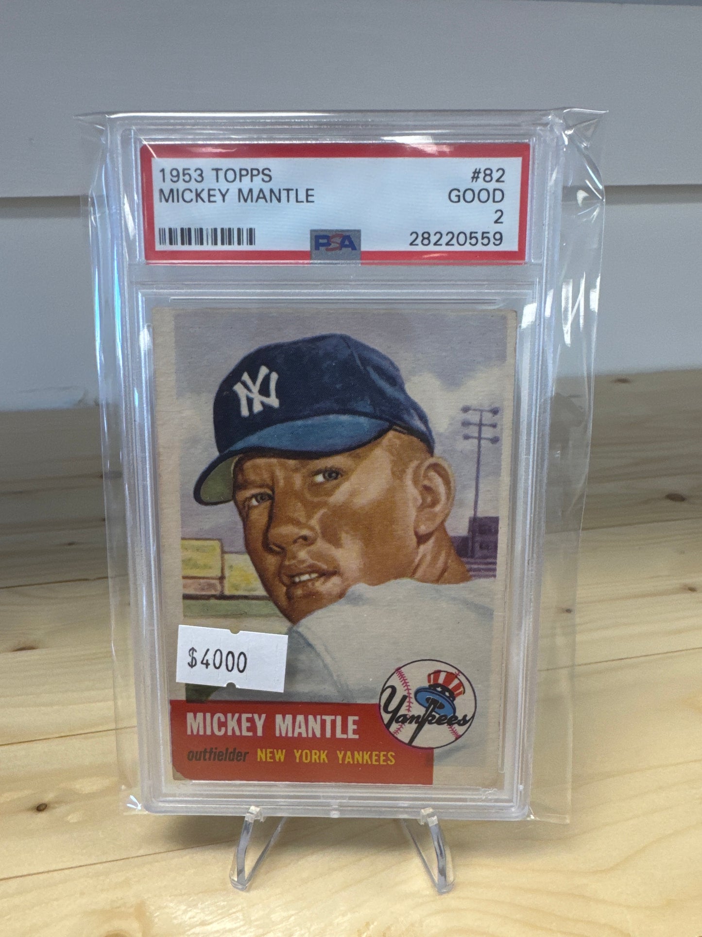 1953 Topps Mickey Mantle PSA 2