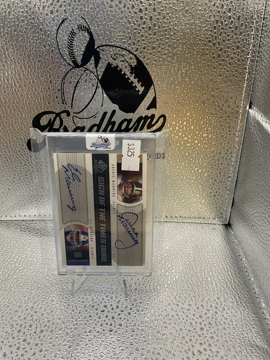 Archie Manning/ Eli Manning /50 Dual Autograph #SOT2-AE