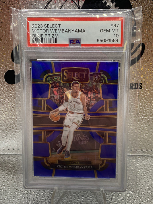 2023 Select Victor Wembanyama Blue Prizm Gem Mint 10