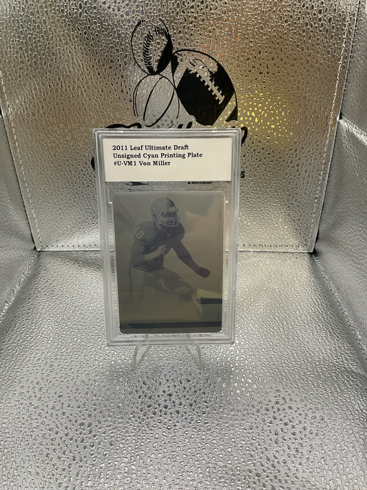 2011 leaf ultimate draft unsigned cyan printing plate Von Miller