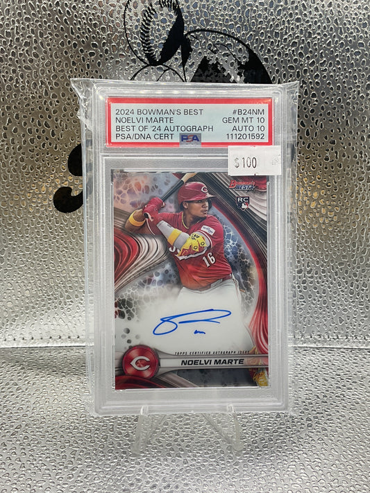 2024 Bowman’s Best Noelvi Marte Best of ‘24 Auto 10 Gem MT 10