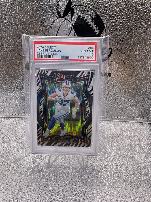 Jake Ferguson PSA 10 Zebra Shock 2024 Select
