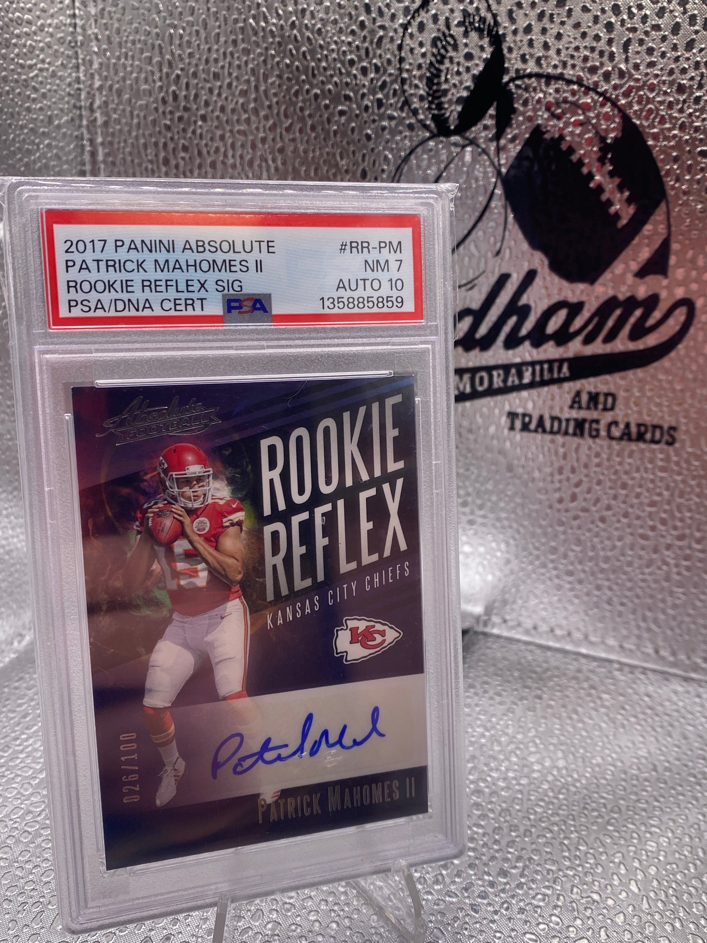Patrick Mahomes ll Absolute Football Rookie Reflex /100 Auto