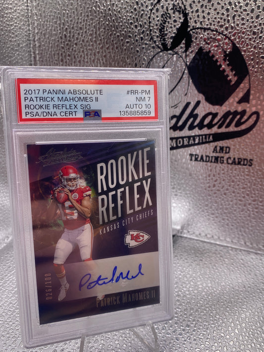 Patrick Mahomes ll Absolute Football Rookie Reflex /100 Auto