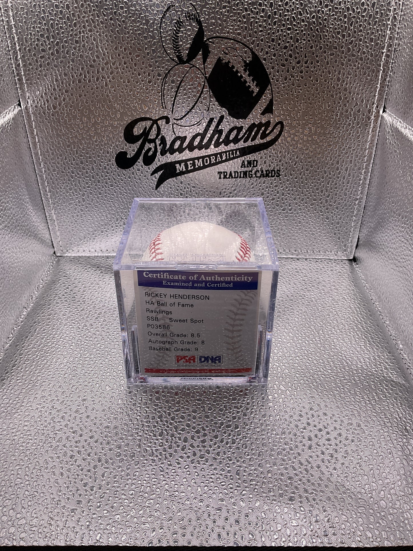 Rickey Henderson auto baseball