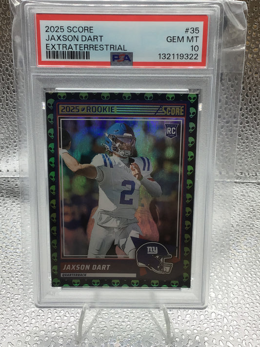 Jaxson Dart 2025 Score Extraterrestrial Gem Mint 10 Pop 1