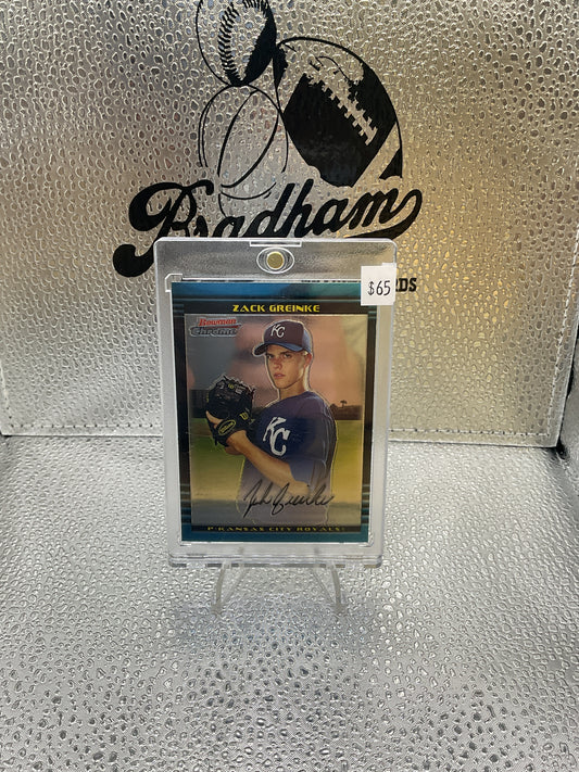 2002 Bowman Chrome Zack Greinke #BDP6 Refractor Royals