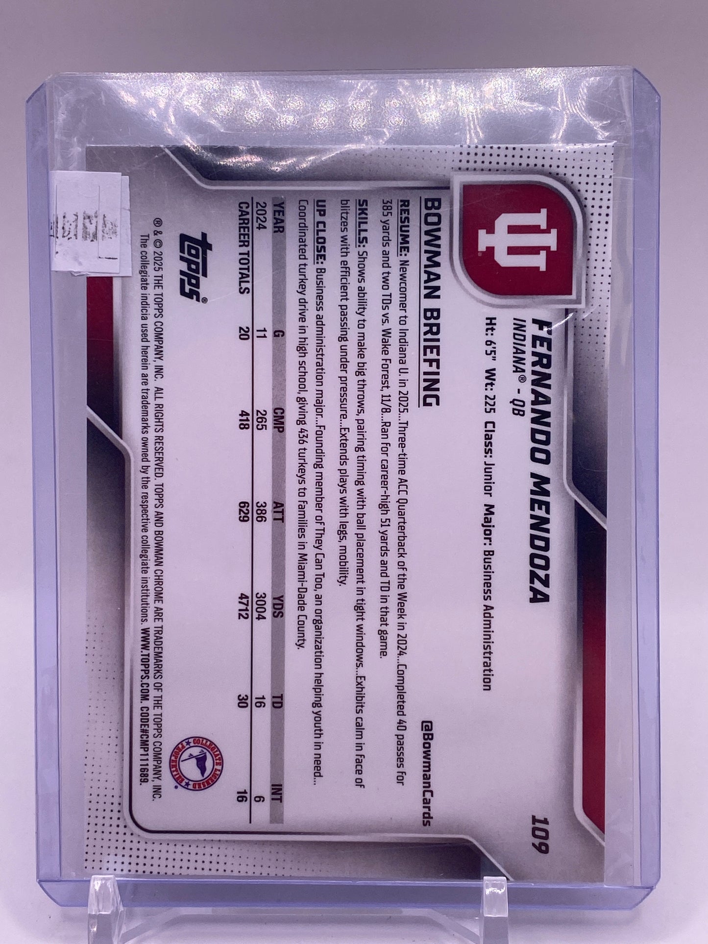 Fernando Mendoza 1st Bowman Green Wave Refractor