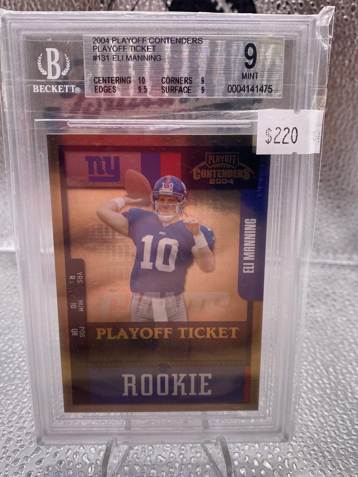 2004 Playoff Contenders Playoff Ticket Eli Manning Beckett 9
