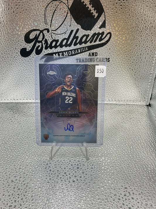 2025-2026 Topps Chrome Basketball Derik Queen #CHR-DQ RC Chromographs Auto