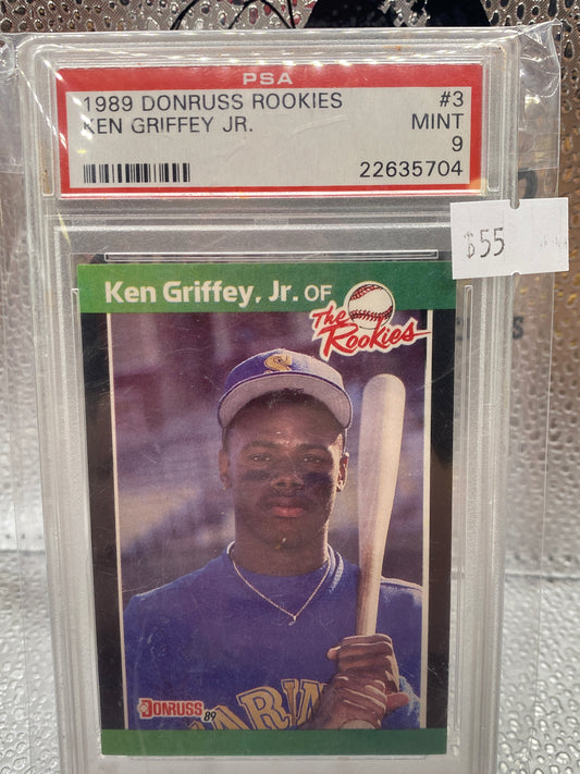 Ken Griffey Jr 1989 DonRuss Rookies Mint 9