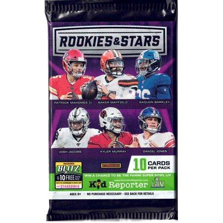 NFL Panini 2019 Rookies & Stars Football Trading Card RETAIL Pack (10 Cards)