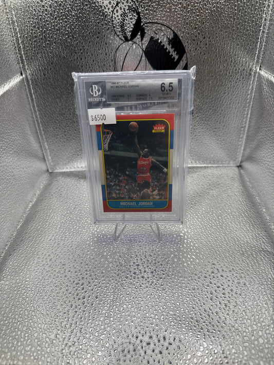 1986 Fleer Michael Jordan Rookie Beckett 6.5.