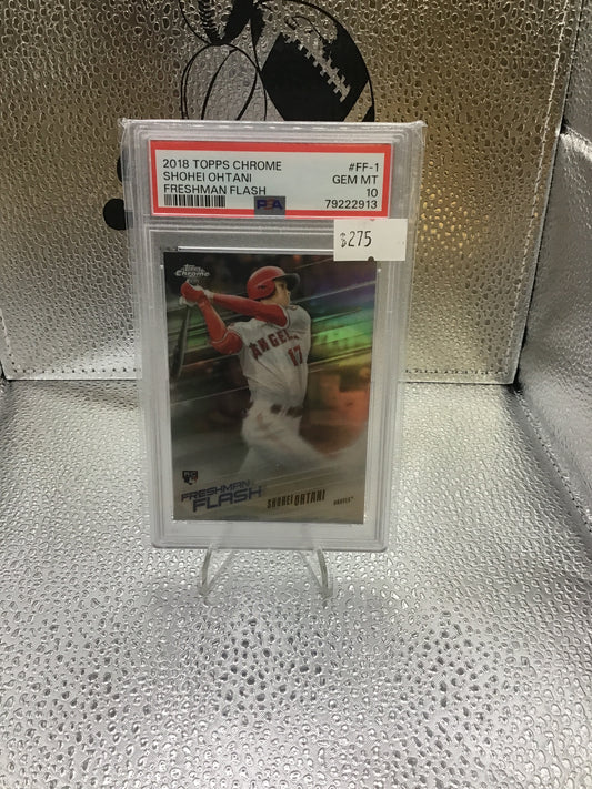 Shohei Ohtani Freshman Flash 2018 Topps Chrome PSA 10