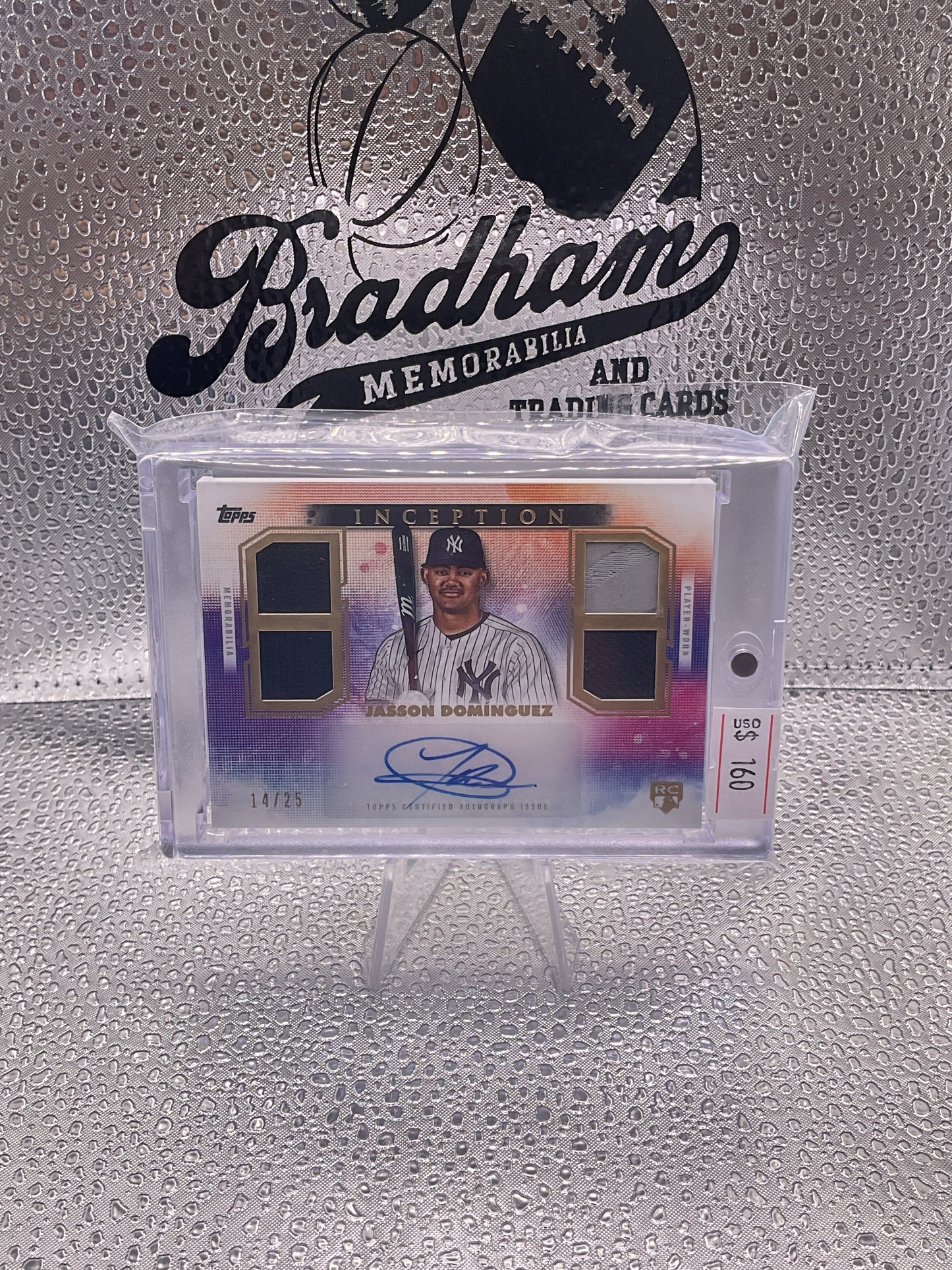 2024 Topps Inception Evan Carter RC Player Worn Gold Quad Relic Auto /25 #QRAEC