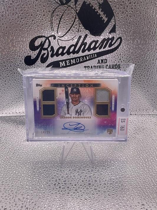 2024 Topps Inception Evan Carter RC Player Worn Gold Quad Relic Auto /25 #QRAEC