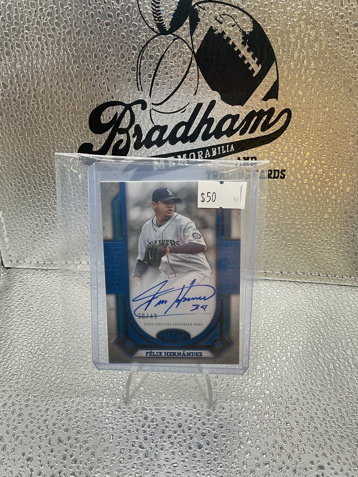 2024 Topps Tier One #PPA-FH Felix
Hernandez Prime Performer Autograph #'d /49