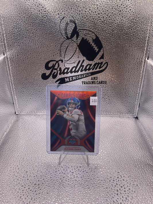 2024 Bowman U Chrome Jaxson Dart Campus Icons Orange Refractor /25 Ole Miss CI-3