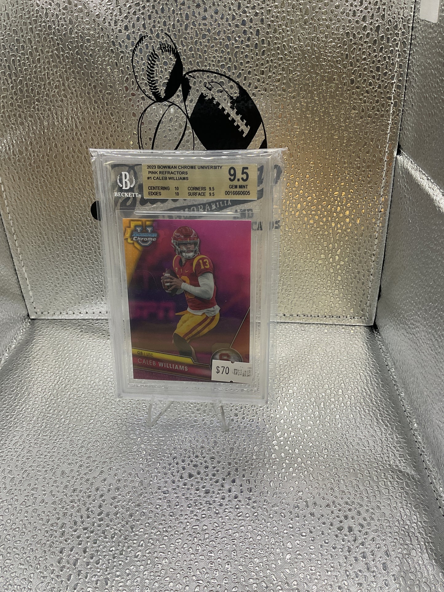 Caleb Williams Pink Refractor BGS 9.5 #1