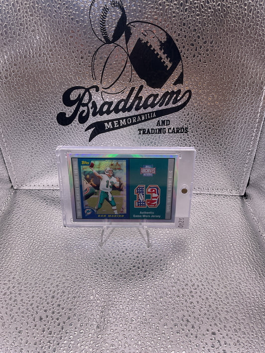 Dan Marino 2001 Topps Archives Reserve Relic Patch Game Worn Jersey Dolphins
NFL PATCH LOGO