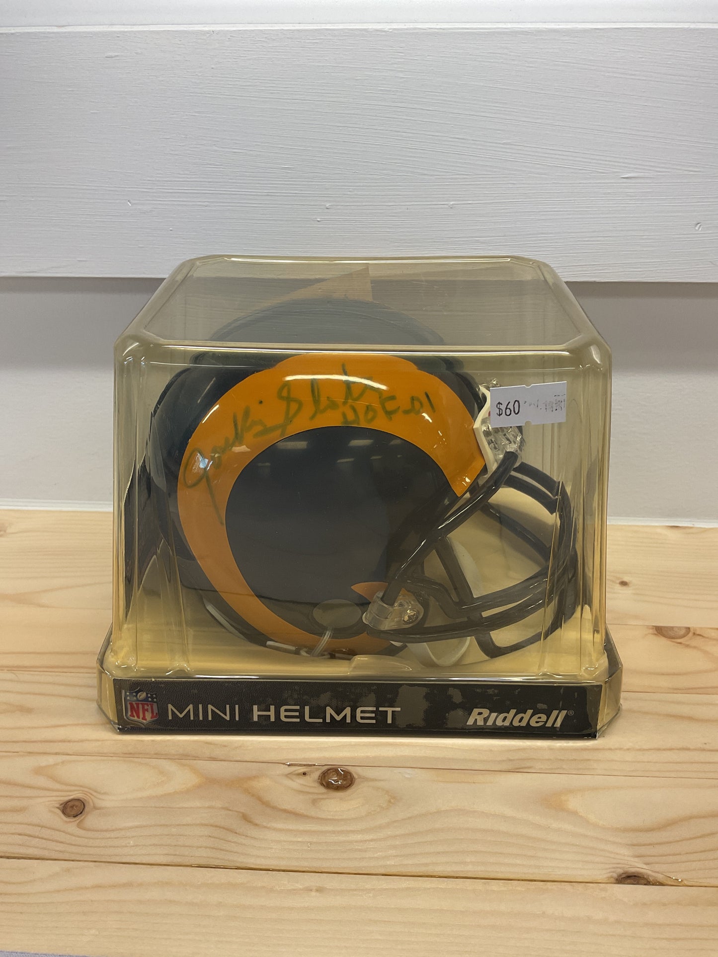 Jackie Slater Signed Rams Mini Helmet