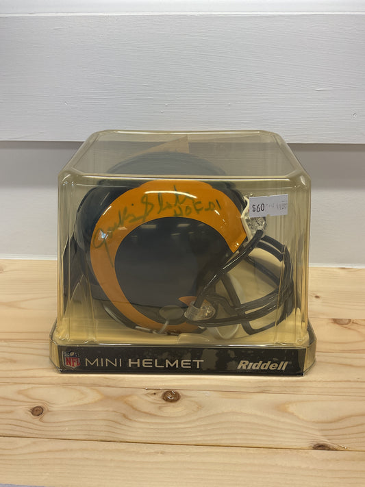 Jackie Slater Signed Rams Mini Helmet