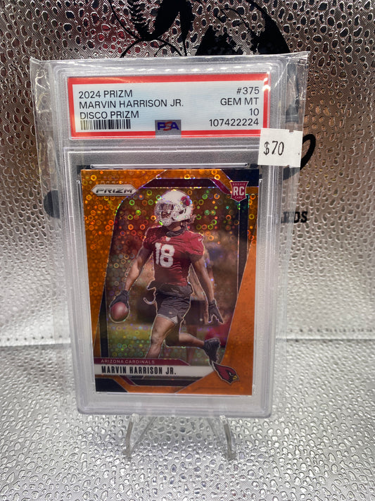 2024 Prizim Marvin Harrison Jr. Disco Prizm Gem Mint 10